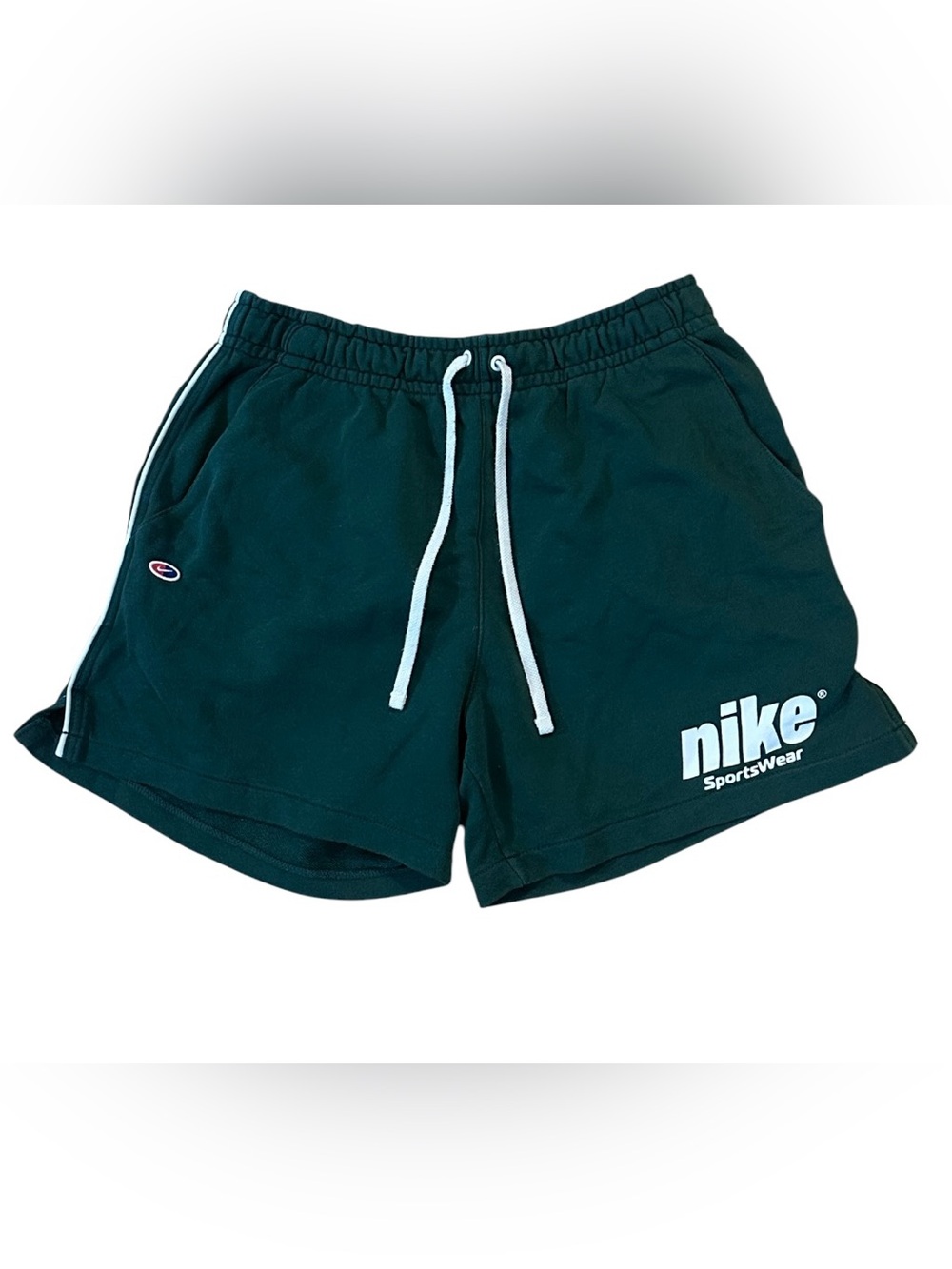 Nike Men’s M Green Shorts with White Accents